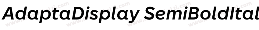 AdaptaDisplay SemiBoldItalic字体转换